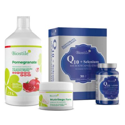 Biostile Q10+Selen, Pomegranate ✔✔✔ Geschenk Nutrilegs Forte Creme 50ml
