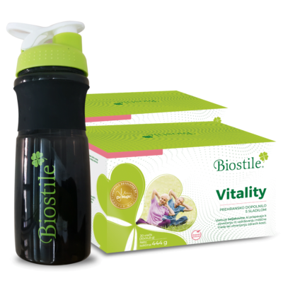 2x Vitality Proteinpulver inklusive Shaker | 60 Beutel