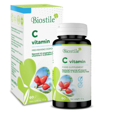 Biostile Vitamin C aus Hagebutten | 60 Kapseln